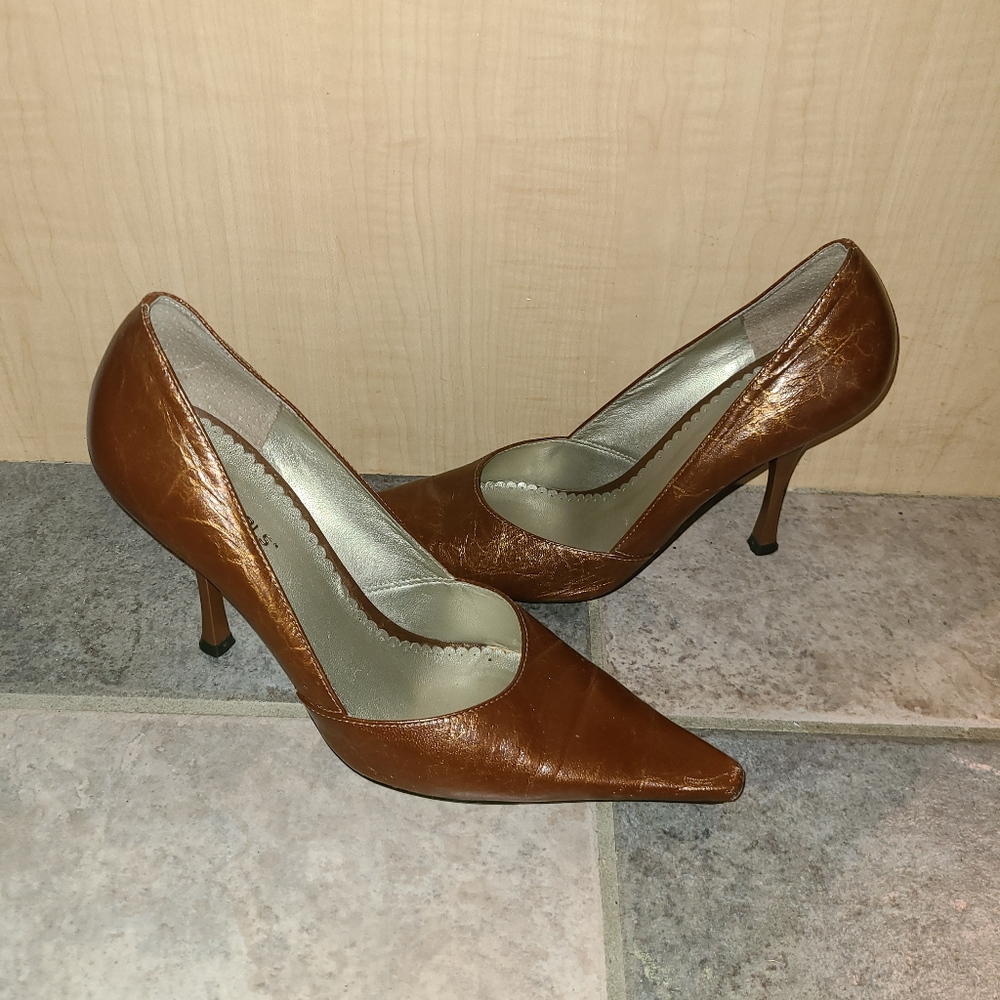 7.5 BGBGGirls copper brown vintage/early 2000s pumps